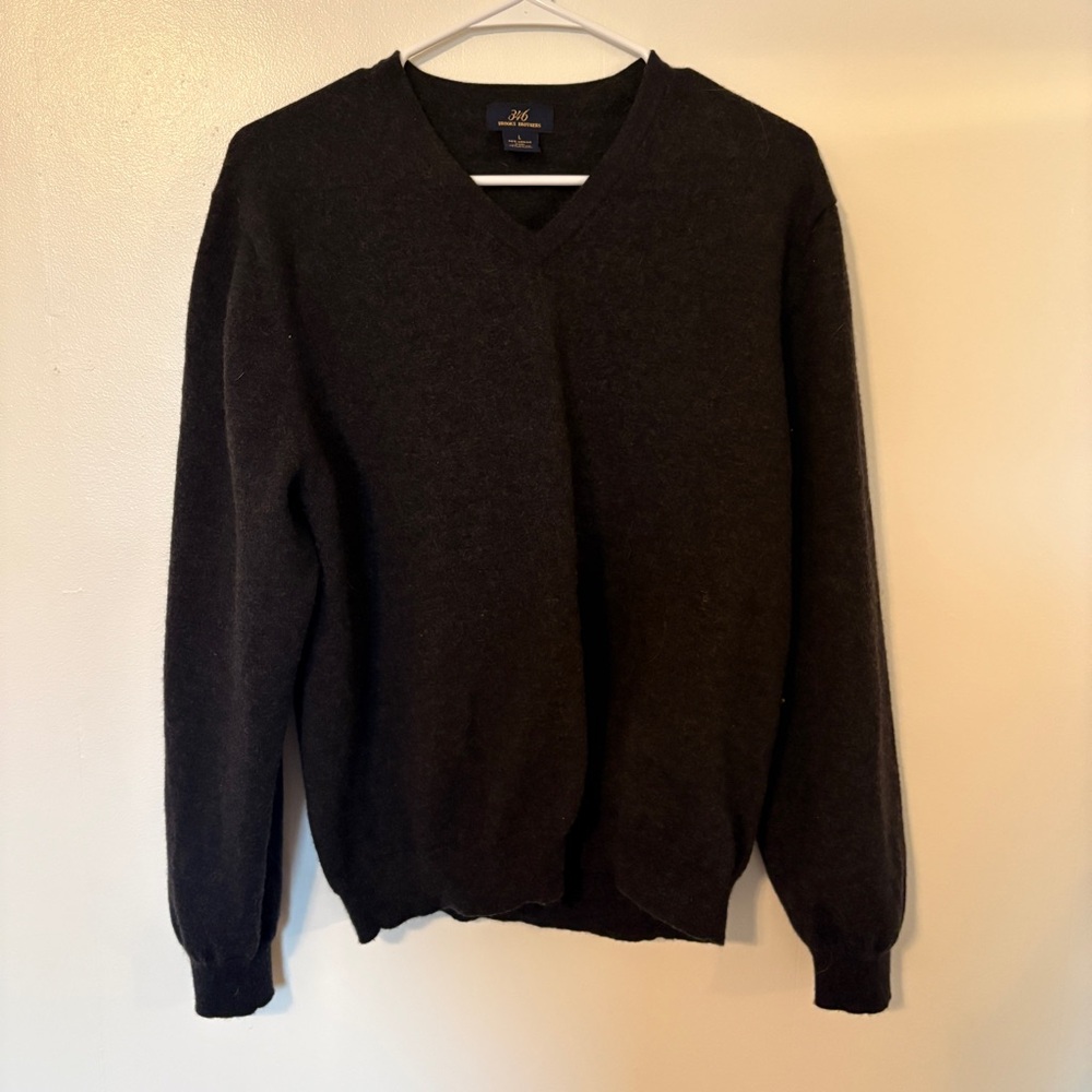 Charcoal Merino Wool Brooks Brothers Sweater